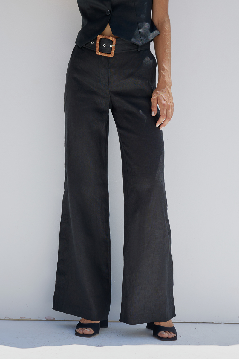 Linen Trousers with Belt