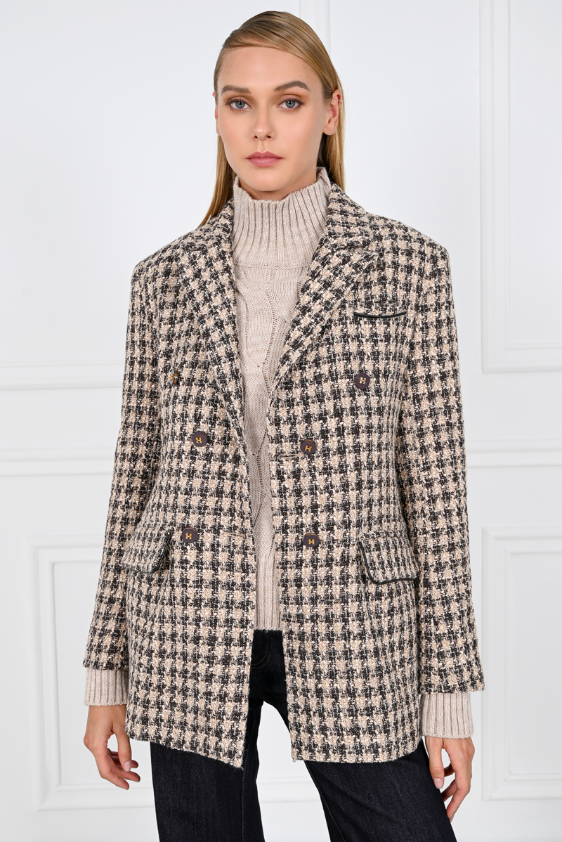 Tweed Blazer with Removable Gilet