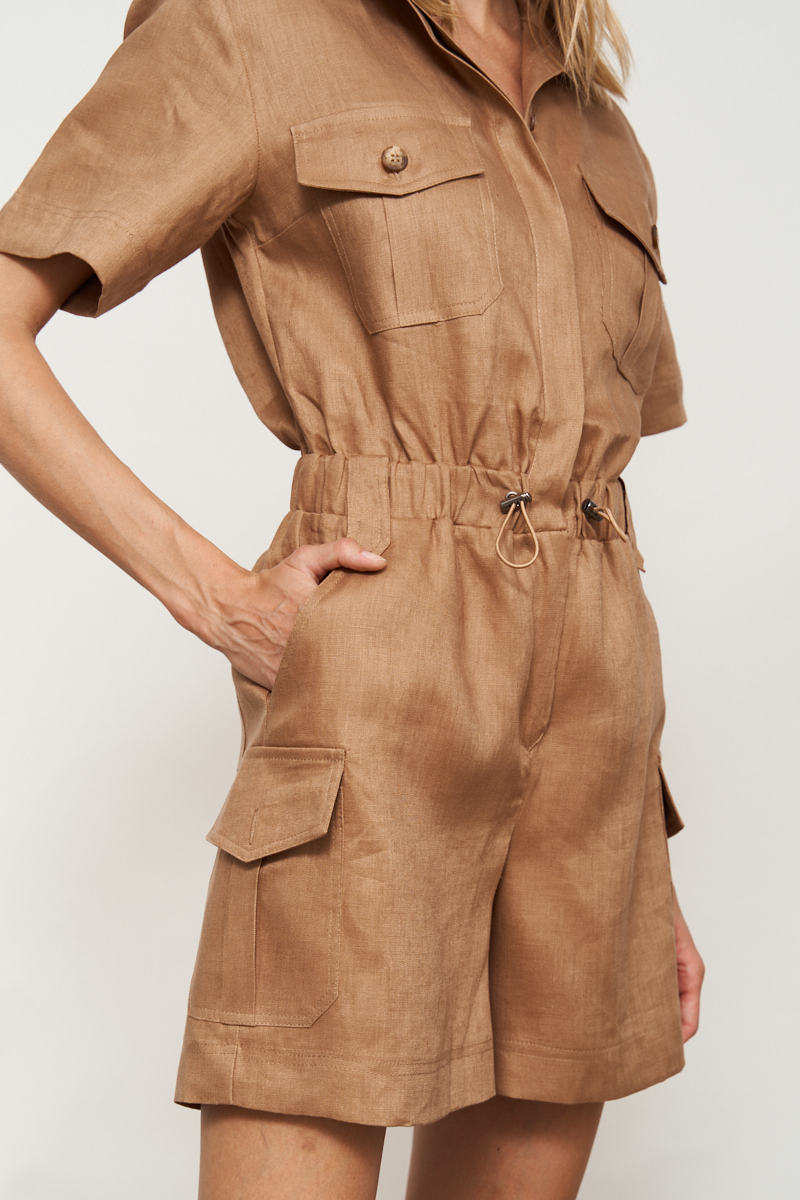 Linen Short Jumpsuit