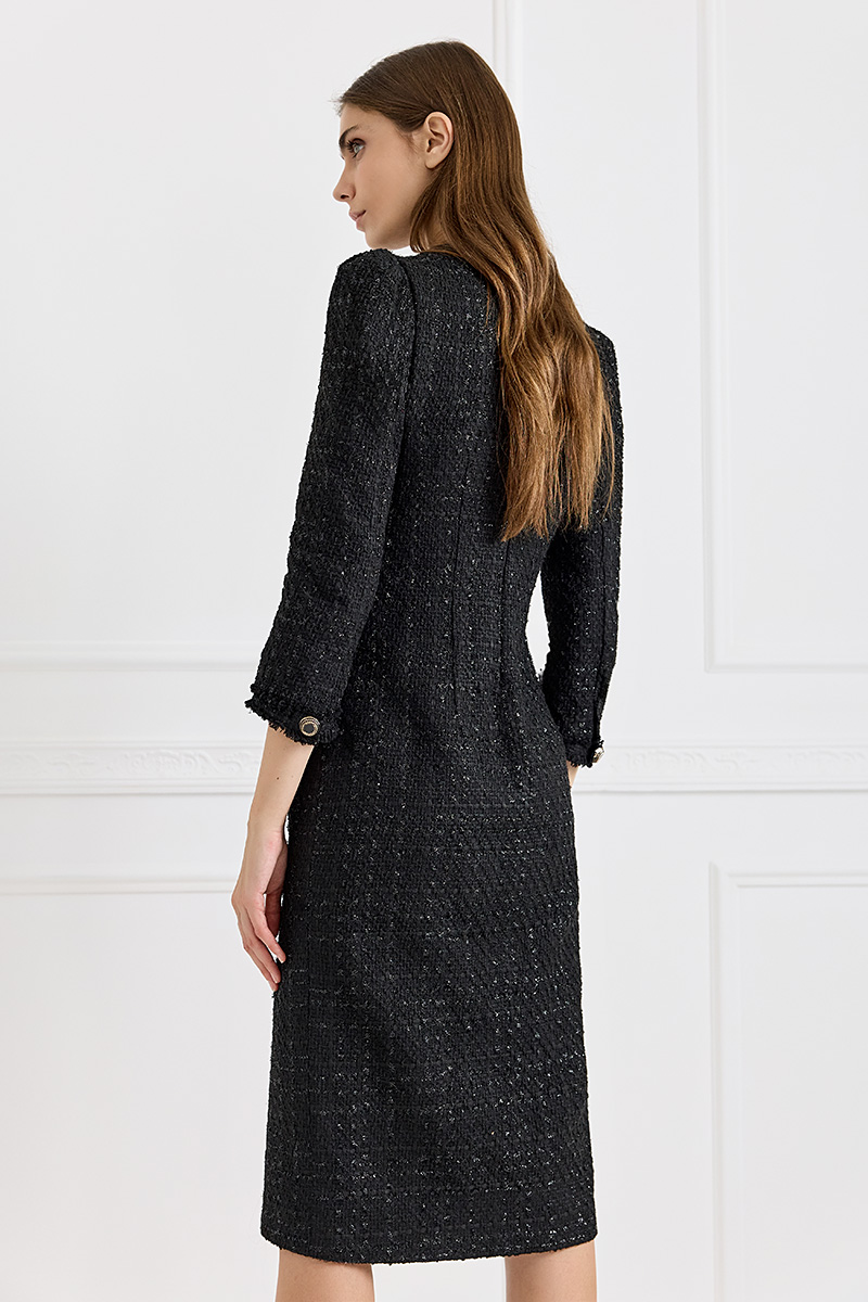 Midi Tweed Dress