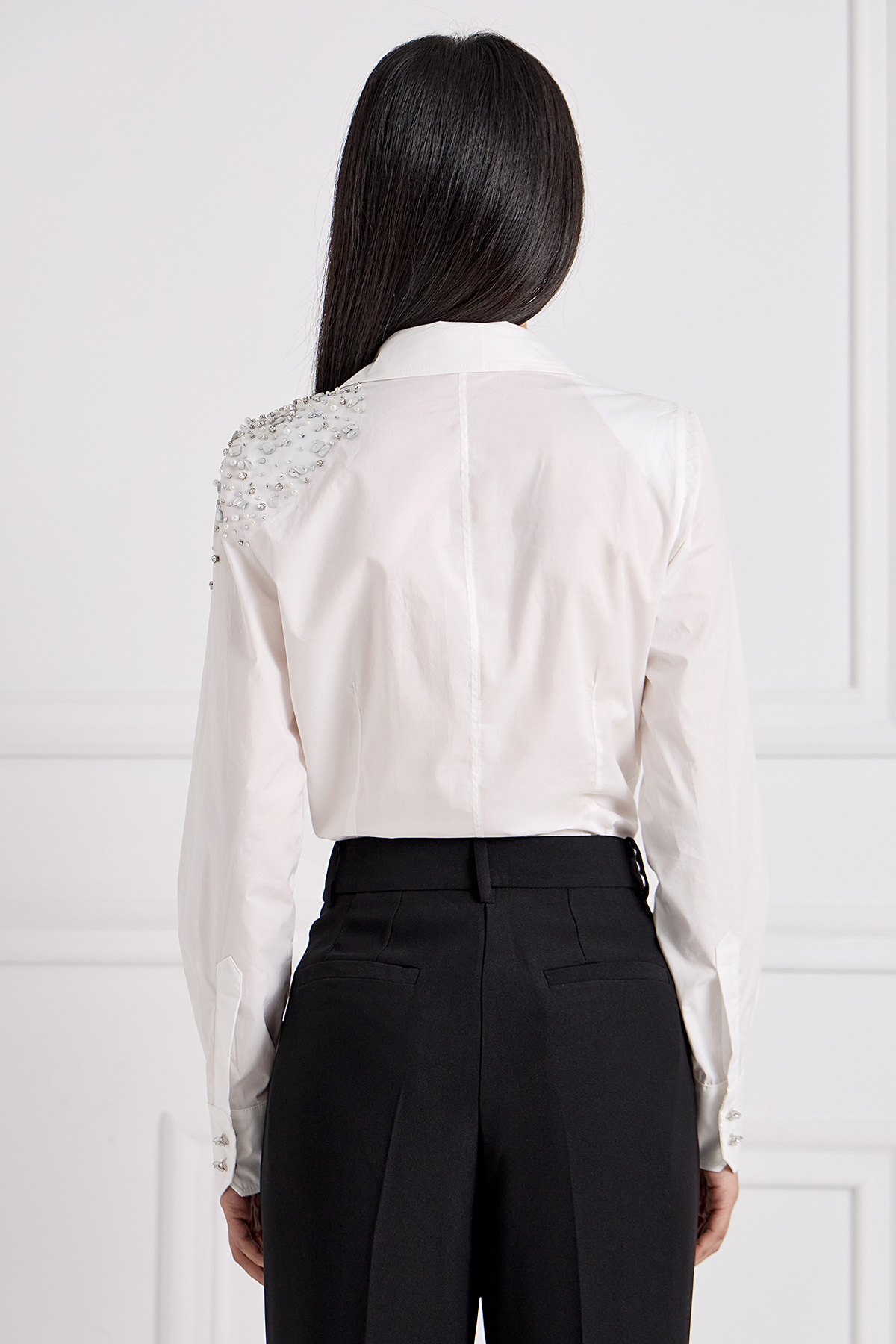 Crystal-embroidered Body-Shirt