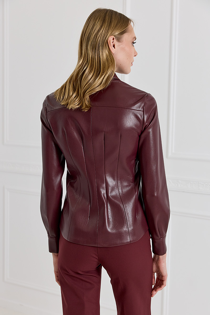 Faux-leather Shirt
