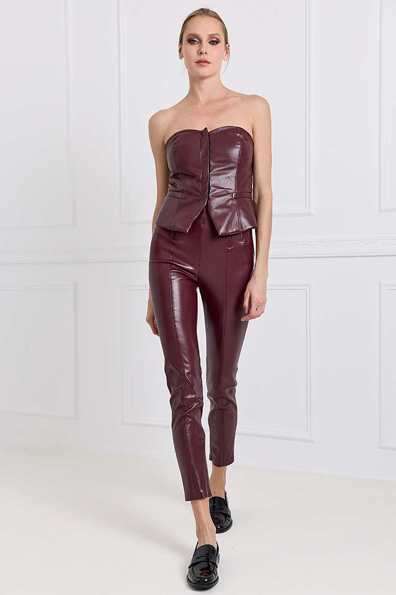 Faux Leather Trousers