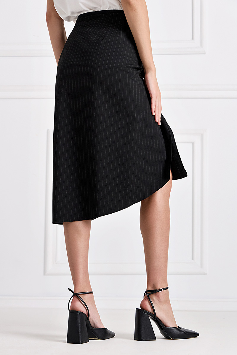 Midi Skirt with Stripes