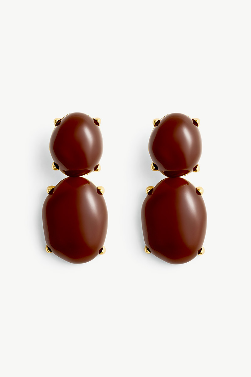 OVAL STONE EARRINGS OVAL STONE EARRINGS