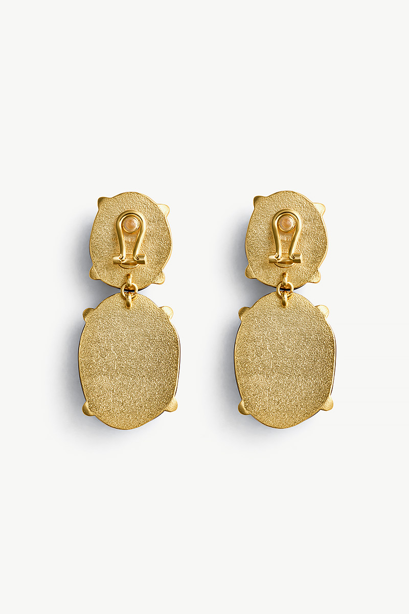 OVAL STONE EARRINGS OVAL STONE EARRINGS