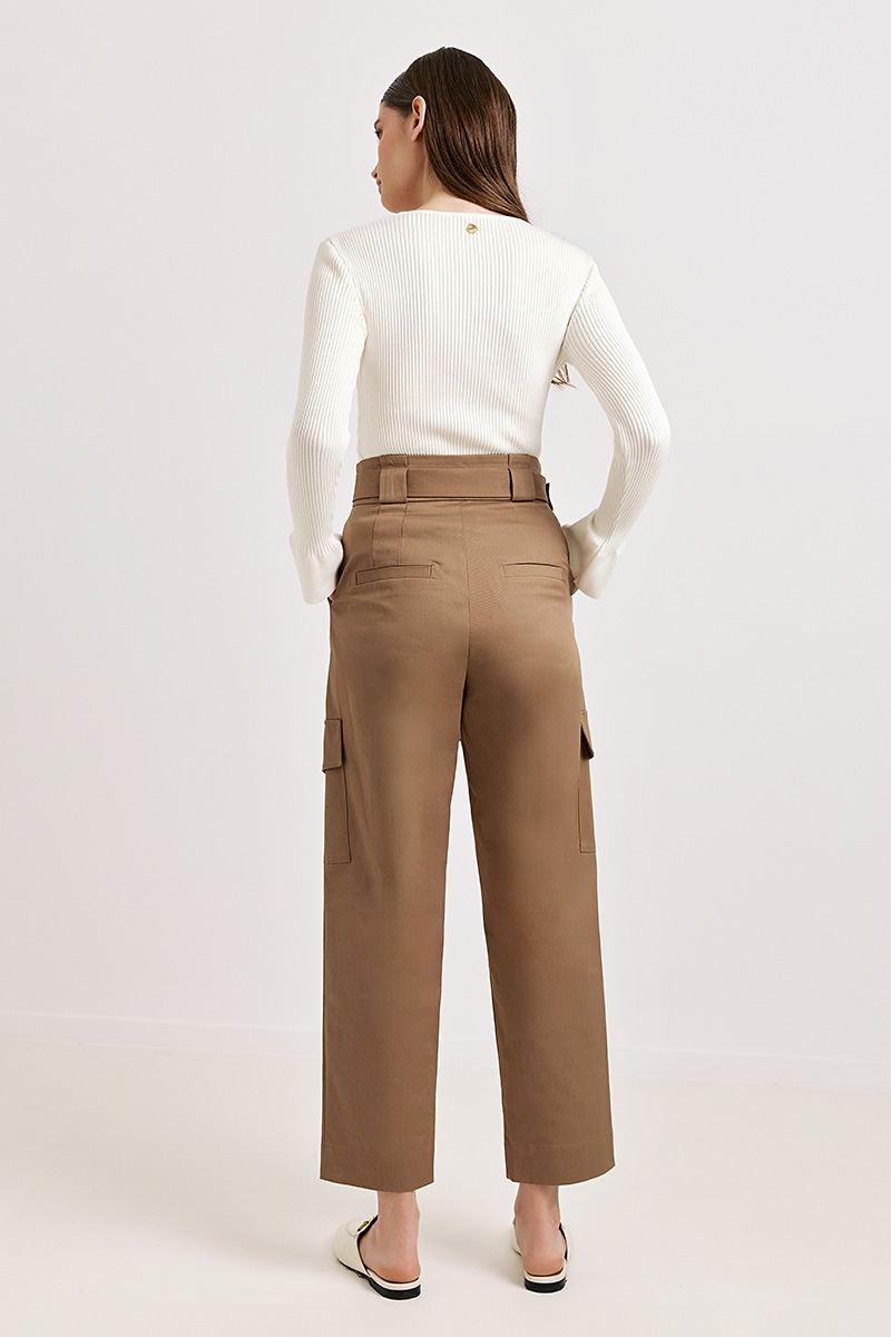 HIGH WAISTED TROUSERS WITH POCKETS