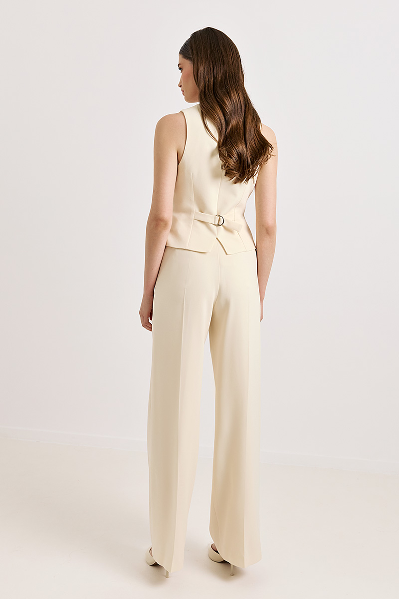 BELTED WIDE LEG TROUSERS