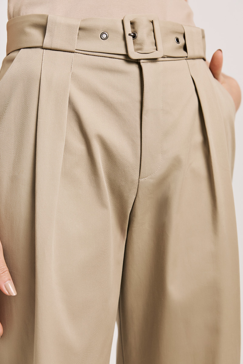 HIGH WAIST TROUSERS WITH BELT