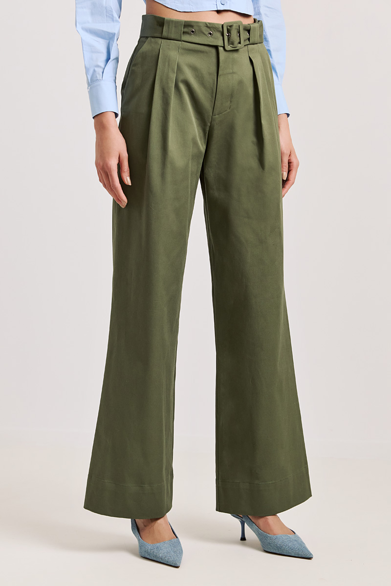 HIGH WAIST TROUSERS WITH BELT