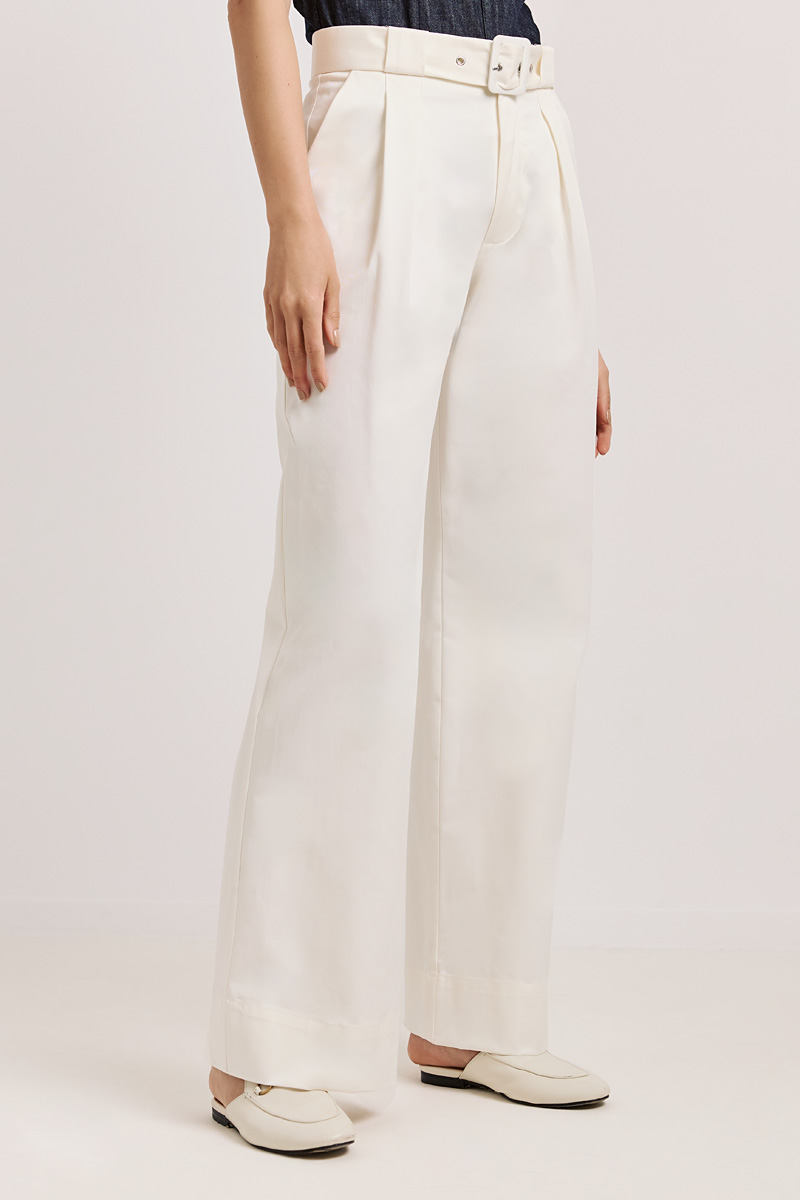 HIGH WAIST TROUSERS WITH BELT