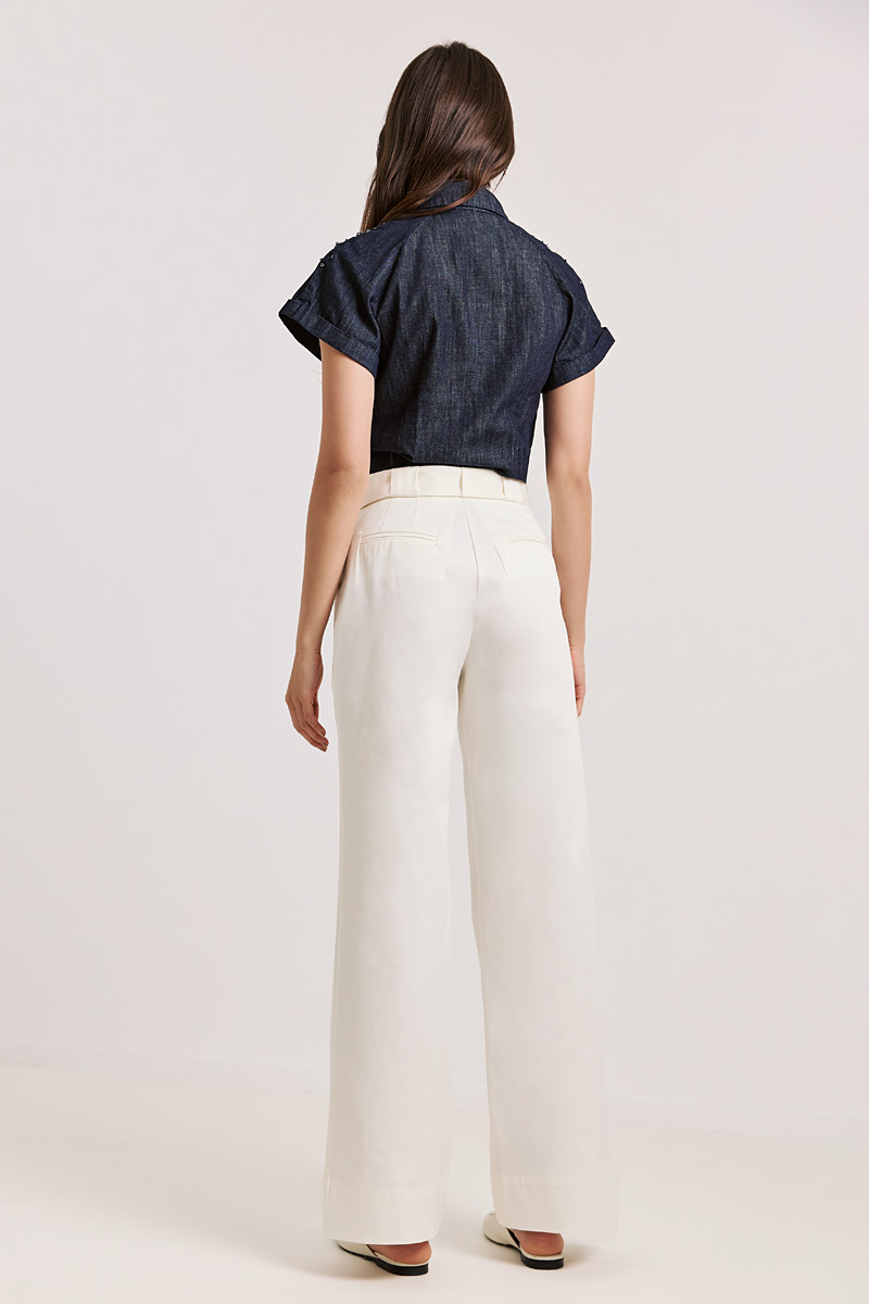 HIGH WAIST TROUSERS WITH BELT