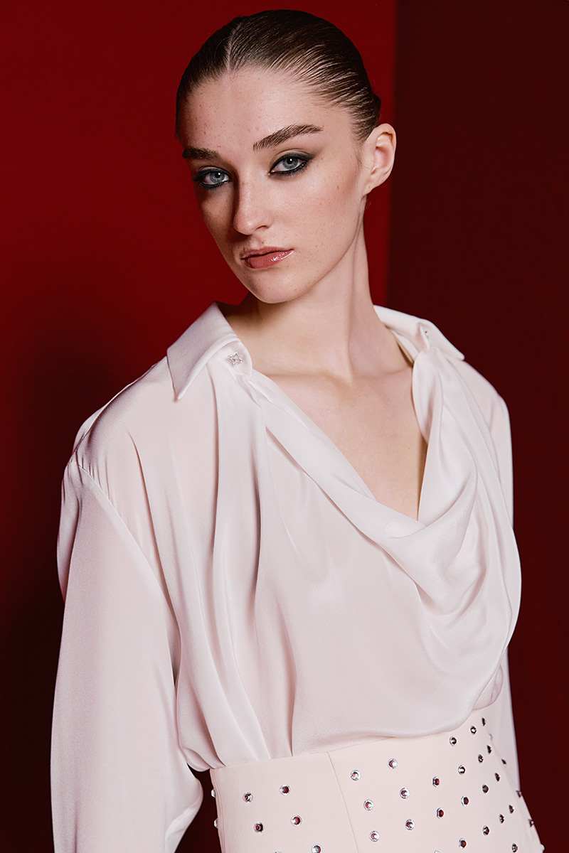 SILK DRAPED SHIRT SILK DRAPED SHIRT
