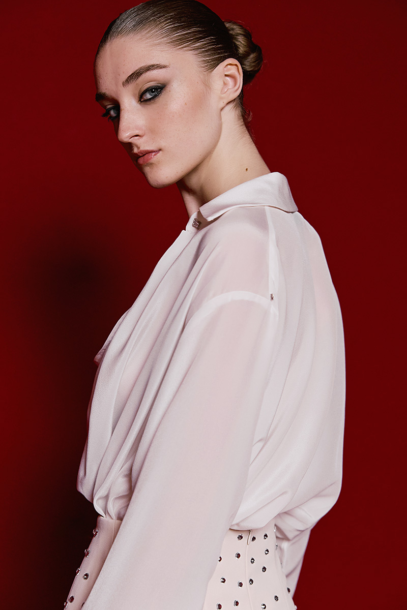 SILK DRAPED SHIRT SILK DRAPED SHIRT