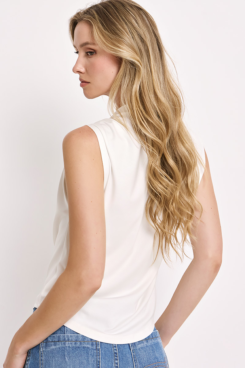 SLEEVELESS TOP WITH GOLD DETAIL