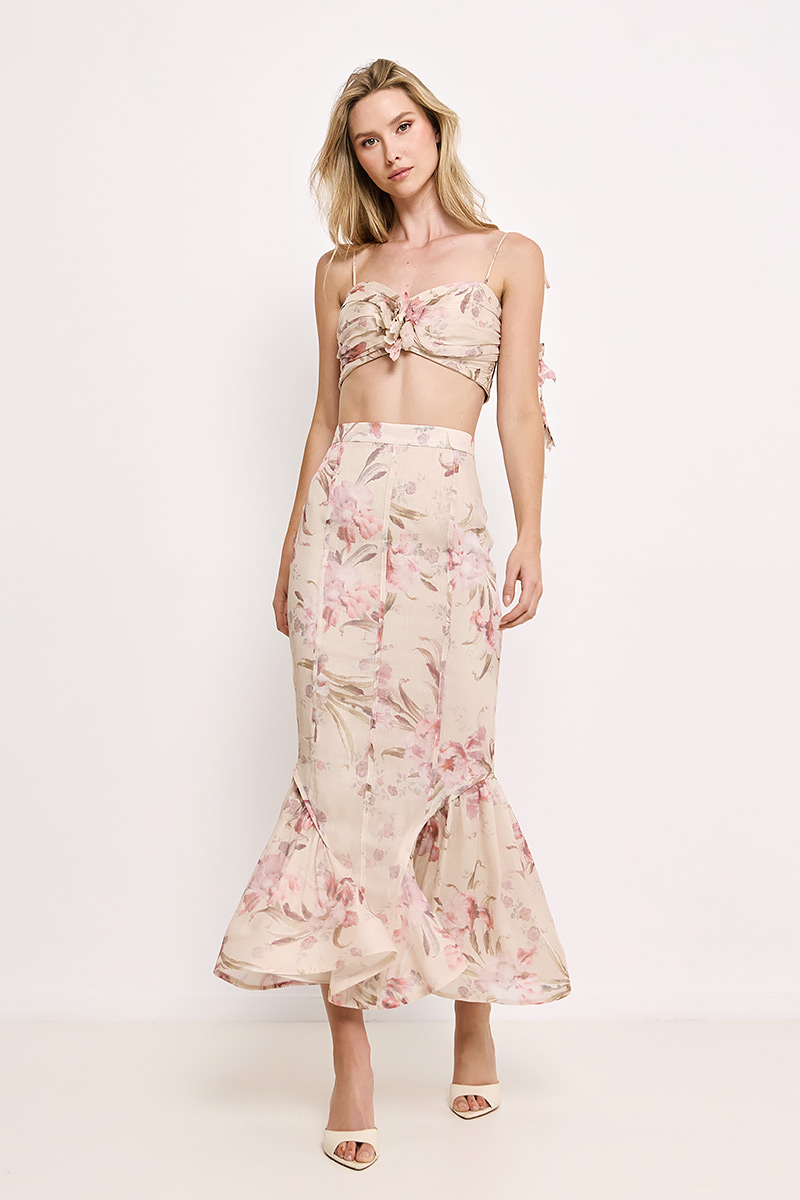 BUSTIER EMBROIDERY WITH FLOWER