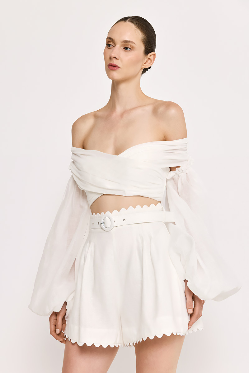 BUSTIER WITH DETACHABLE SLEEVES
