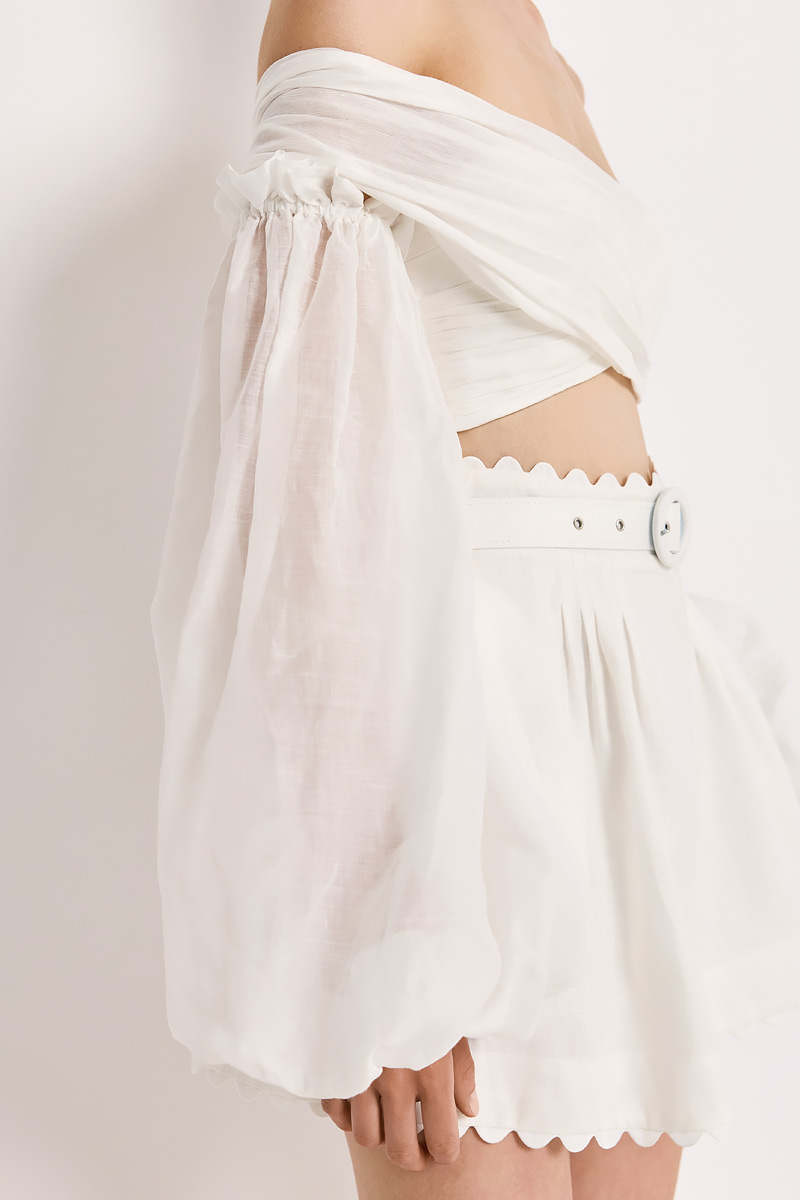 BUSTIER WITH DETACHABLE SLEEVES