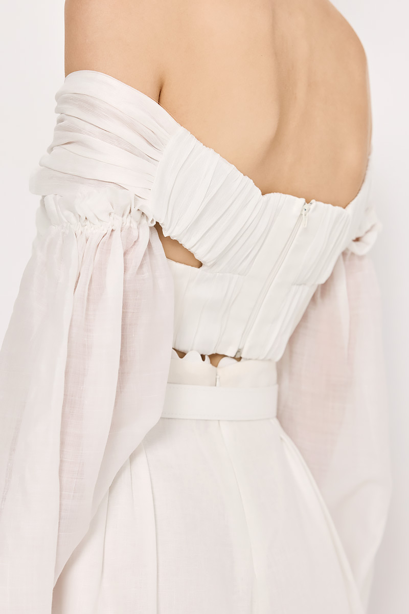 BUSTIER WITH DETACHABLE SLEEVES
