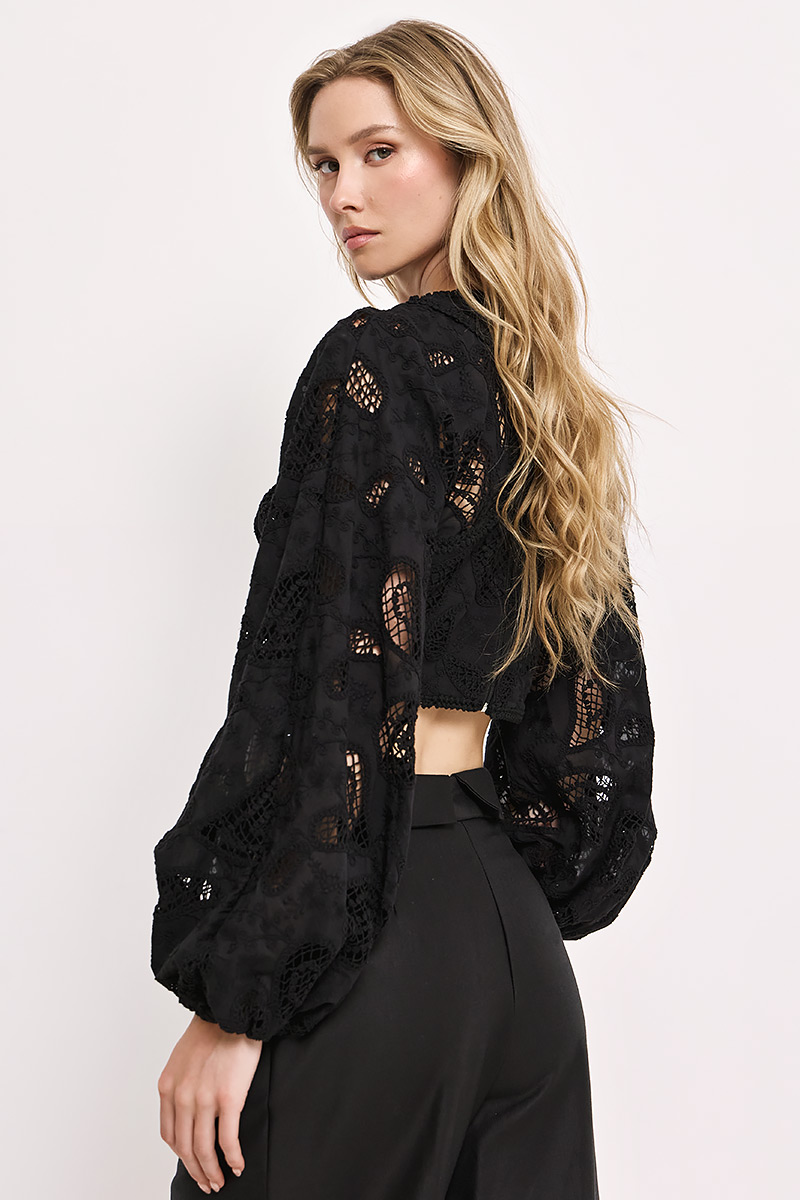 CROPPED LACE BLOUSE