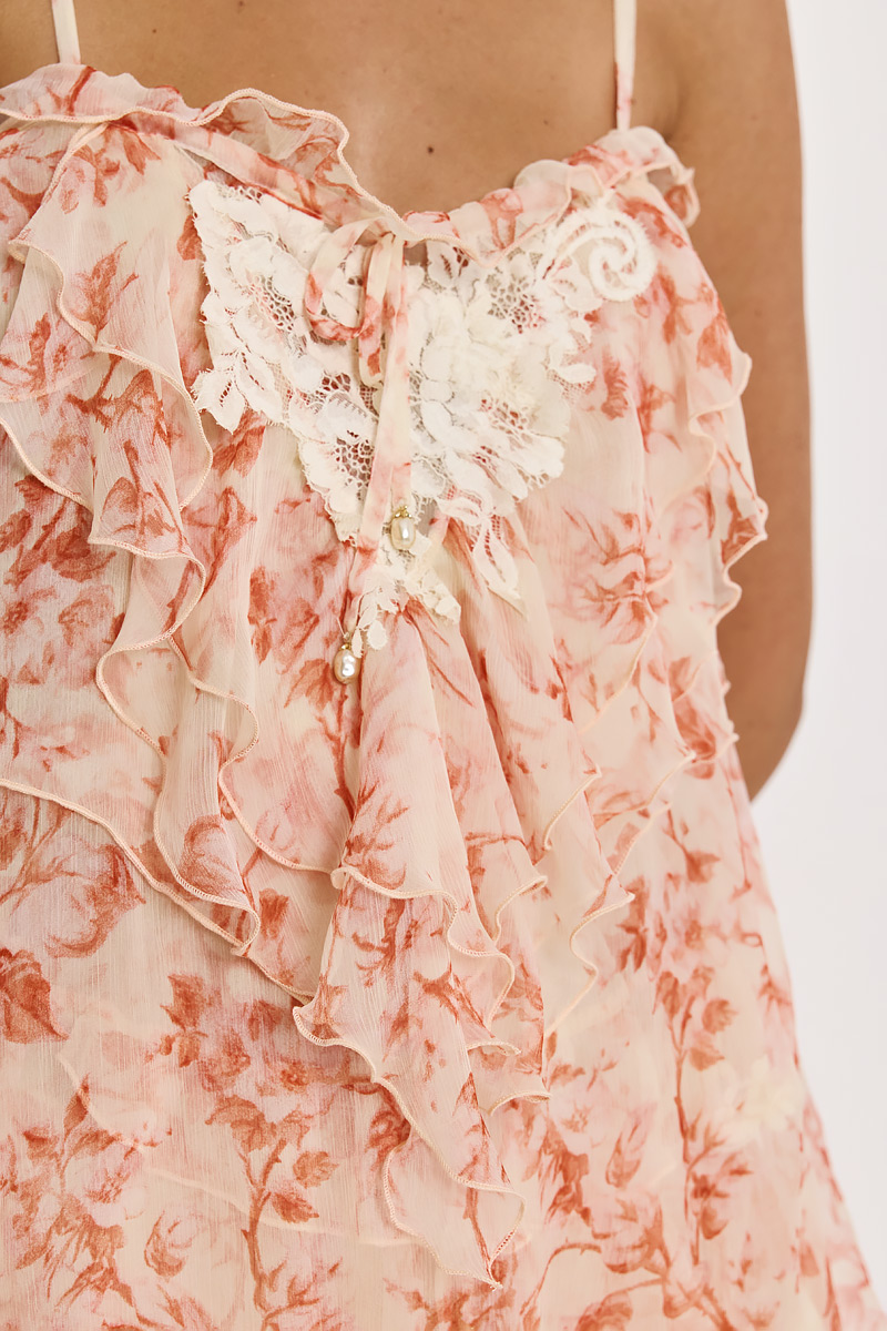 EMBROIDERED SILK BLOUSE