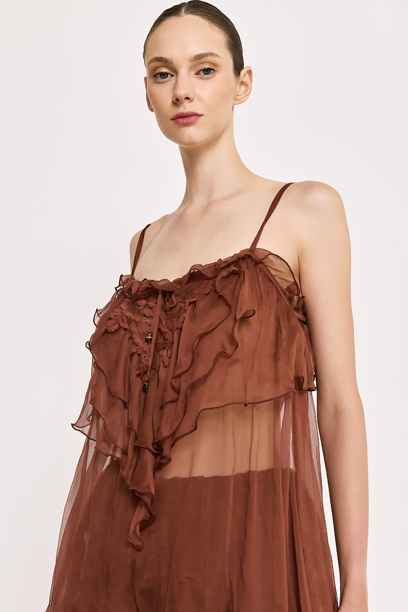 EMBROIDERED SILK BLOUSE