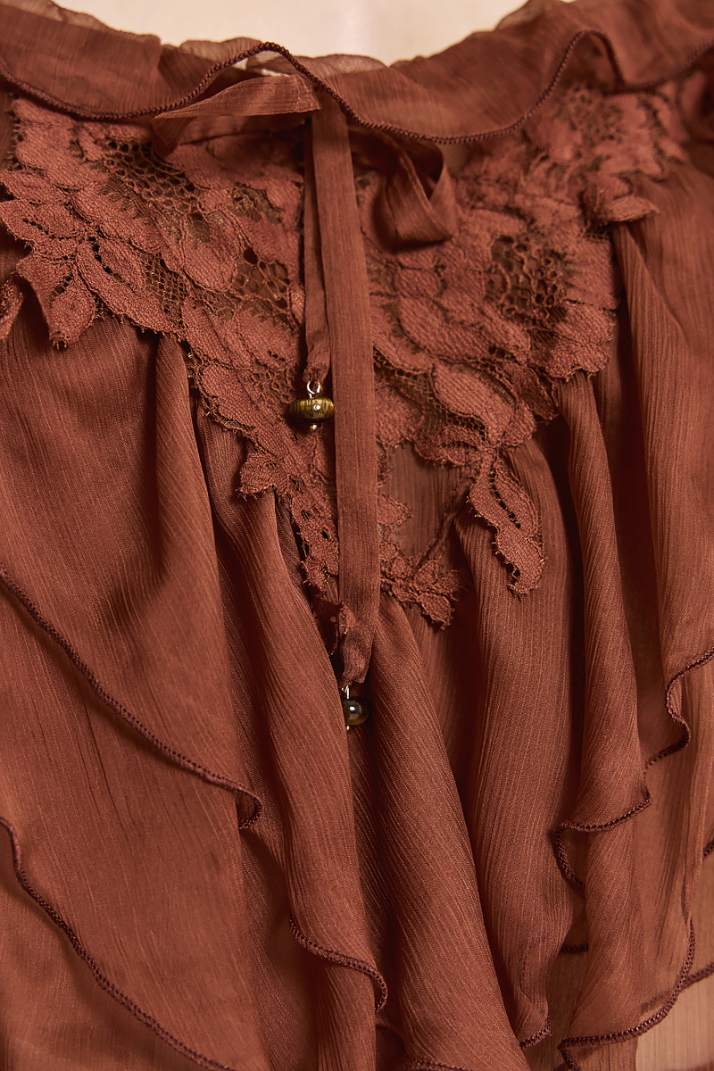 EMBROIDERED SILK BLOUSE
