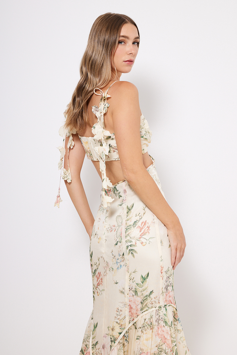 MIDI DRESS WITH CUT-OUT AT THE WAIST
