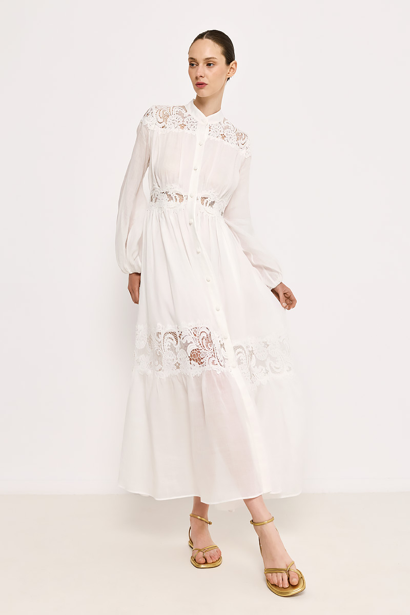 MAXI DRESS WITH LACE DETAIL
