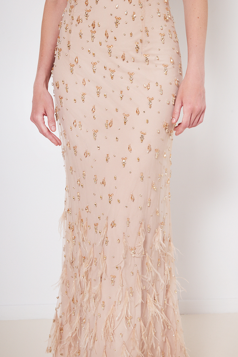 MAXI DRESS WITH CRYSTALS