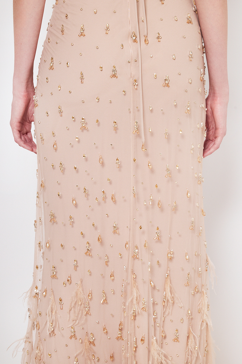 MAXI DRESS WITH CRYSTALS