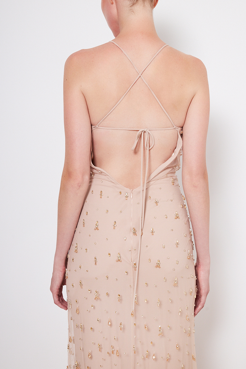 MAXI DRESS WITH CRYSTALS