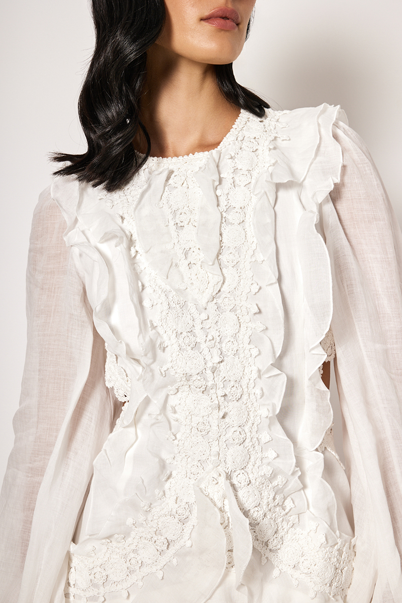 MINI DRESS WITH EMBROIDERY AND OPENINGS