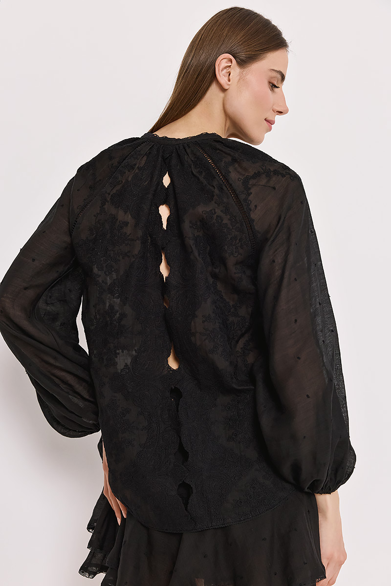 LINEN SHIRT WITH EMBROIDERY