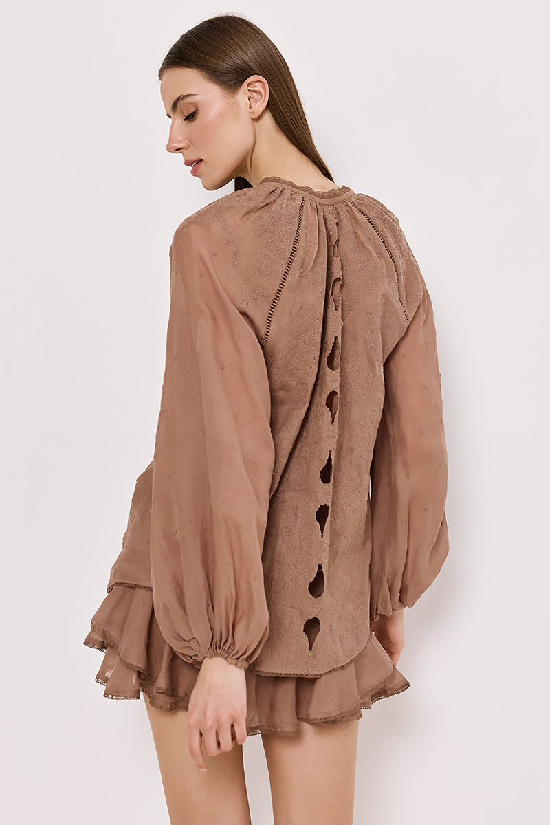 LINEN SHIRT WITH EMBROIDERY