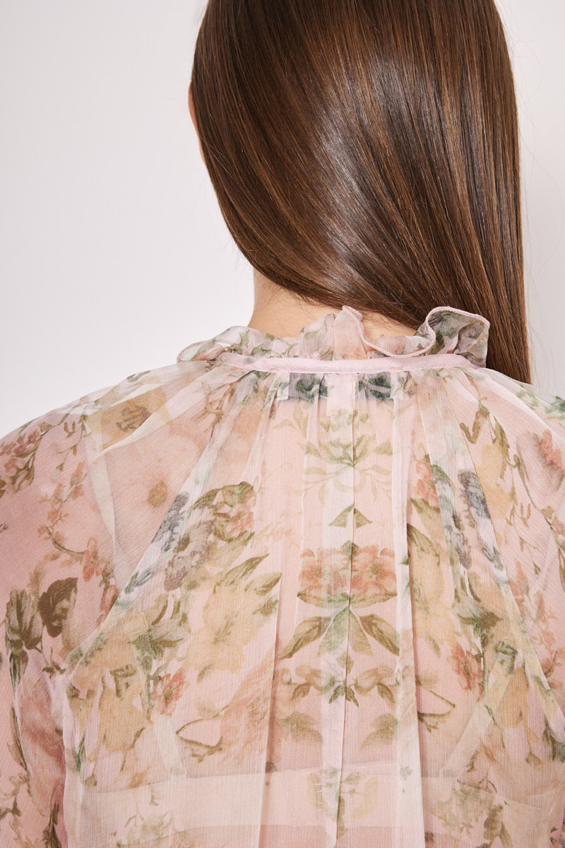 SHIRT WITH TIE-NECK DETAIL