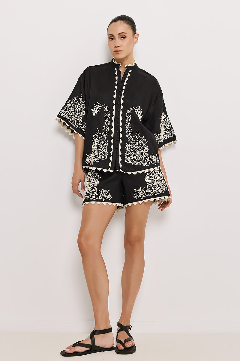 SHORTS WITH EMBROIDERY DETAILS