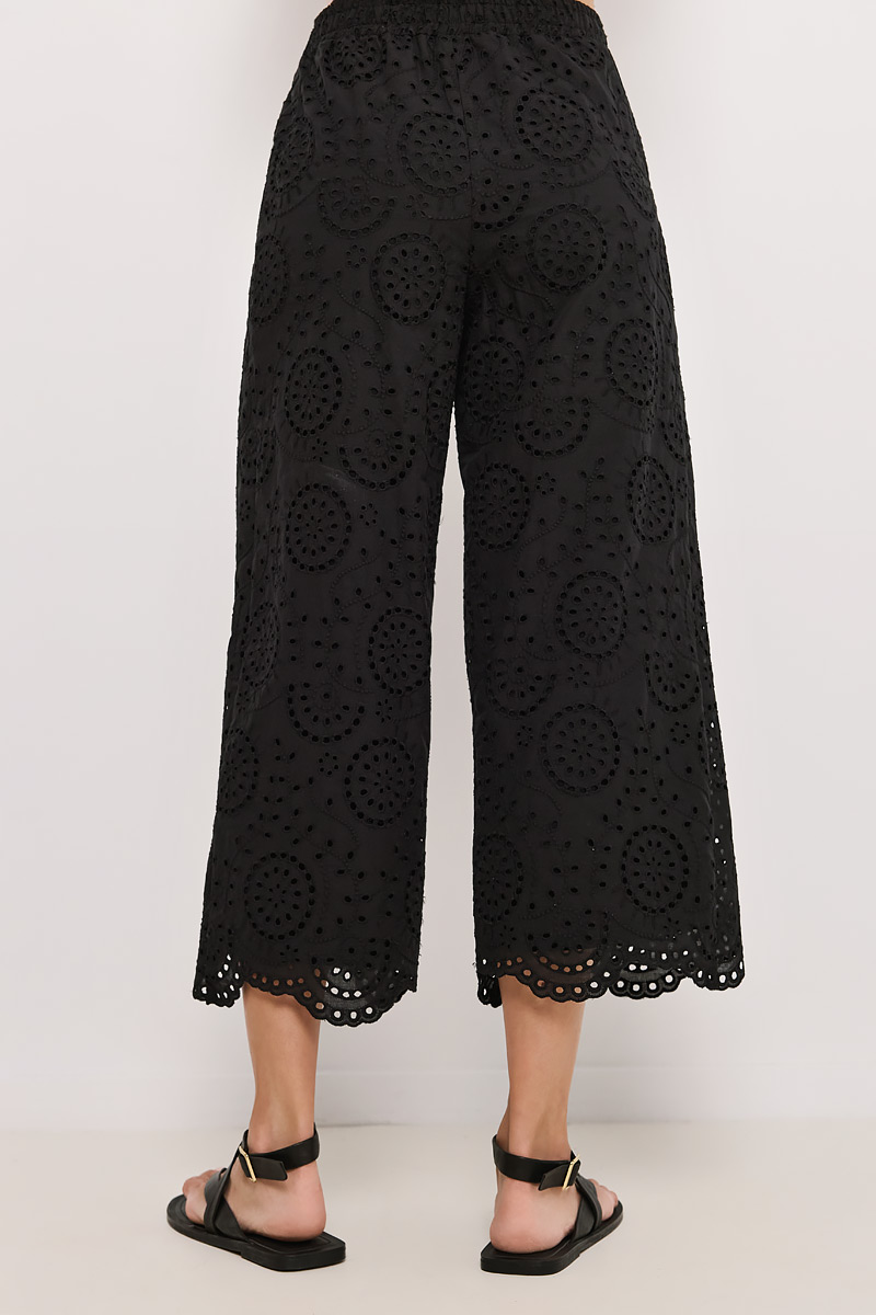 ΒRODERIE PANTS WITH ELASTIC WAISΤ