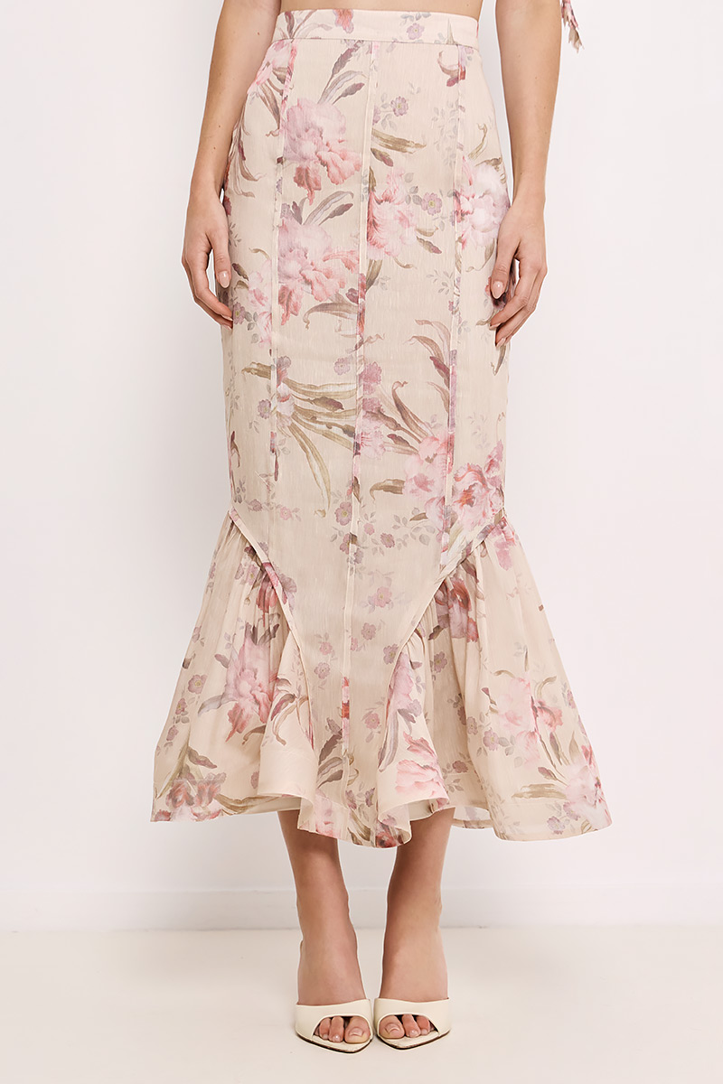 MIDI FLORAL SKIRT