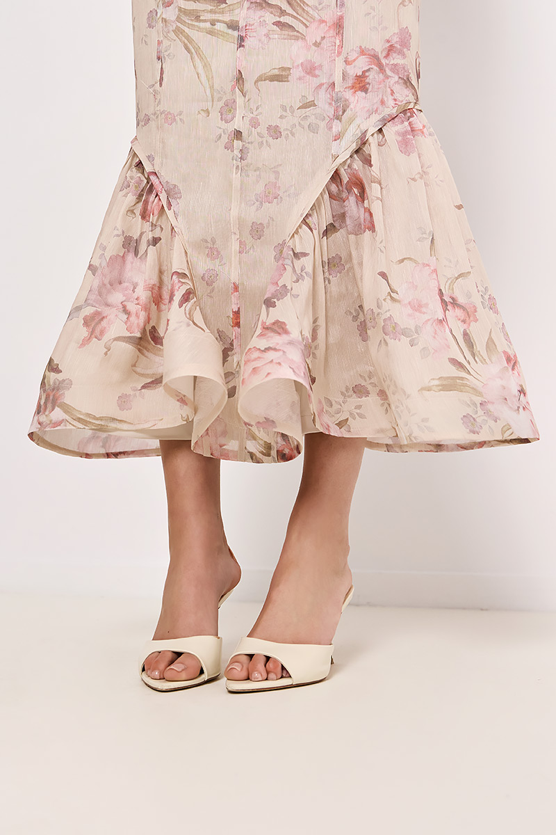 MIDI FLORAL SKIRT