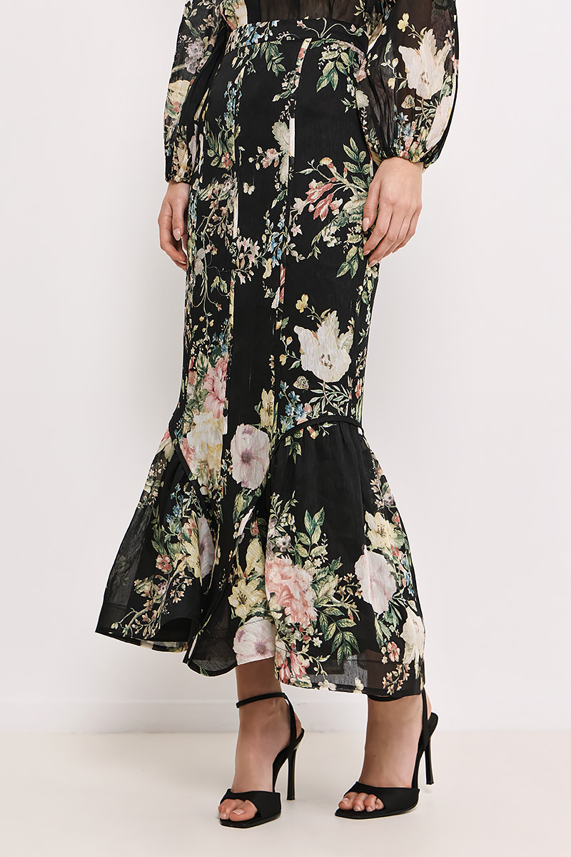 MIDI FLORAL SKIRT