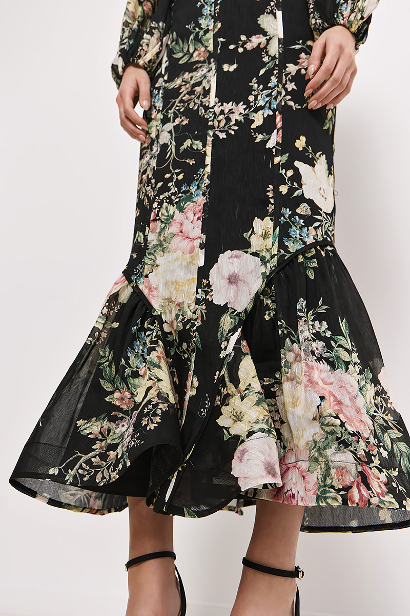 MIDI FLORAL SKIRT