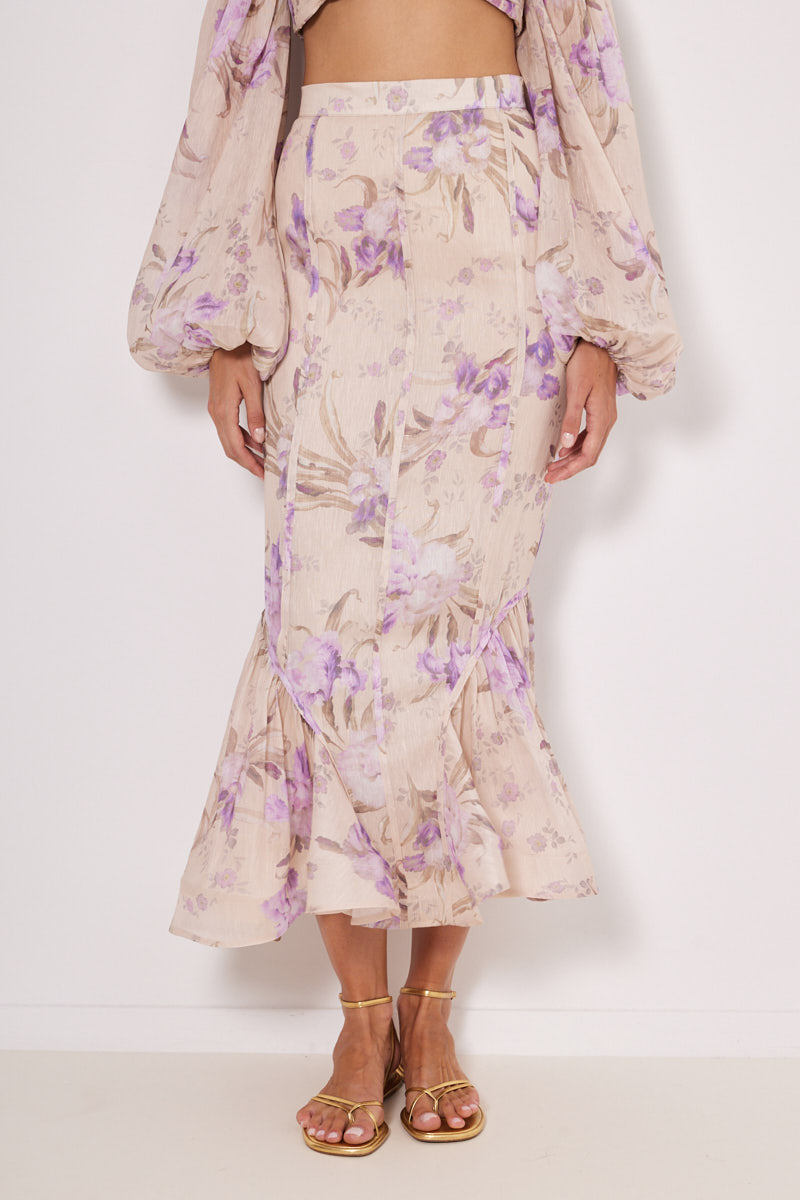 MIDI FLORAL SKIRT