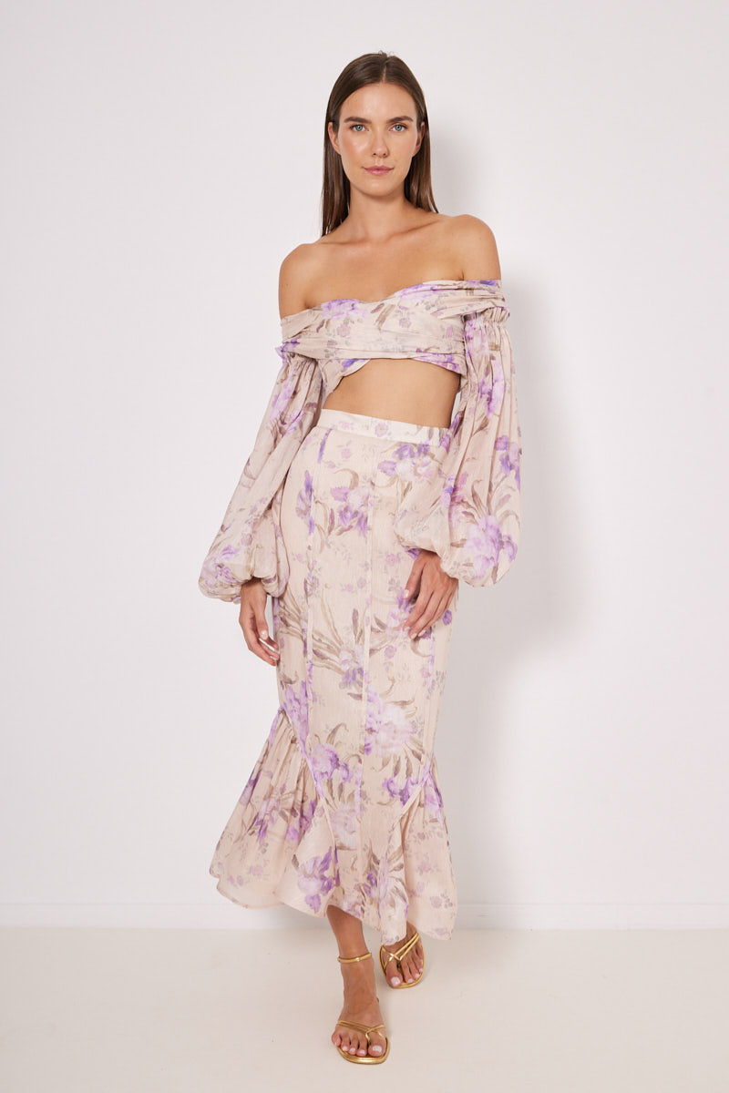 MIDI FLORAL SKIRT