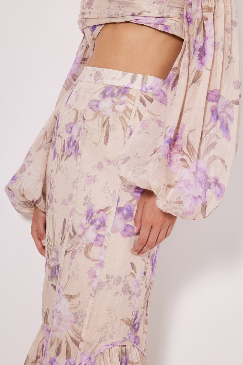 MIDI FLORAL SKIRT