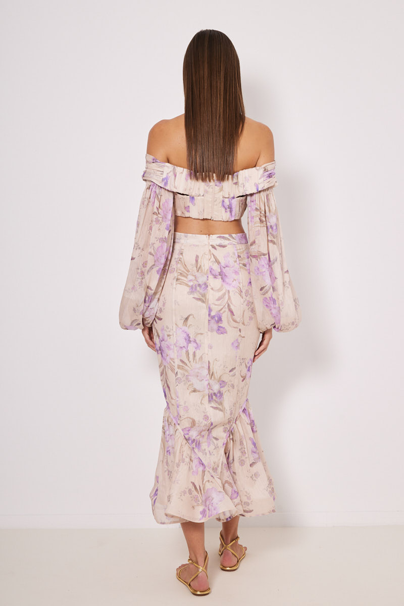 MIDI FLORAL SKIRT