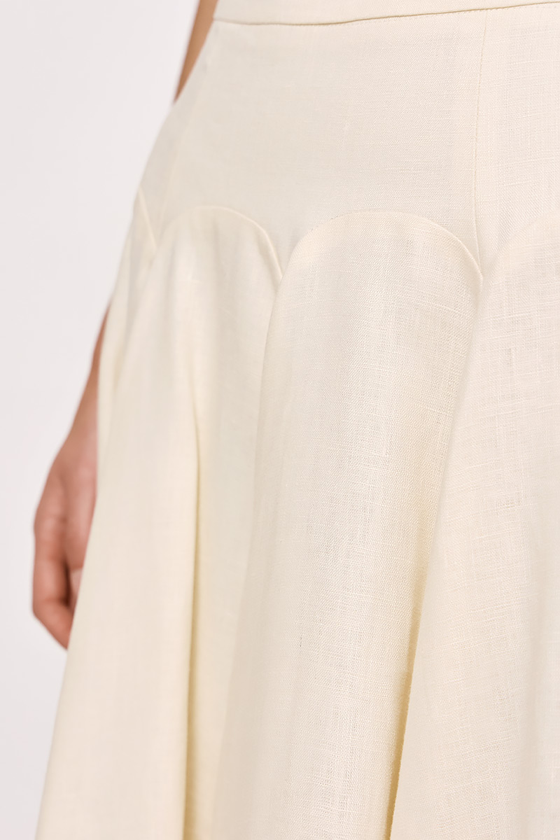LINEN MIDI SKIRT