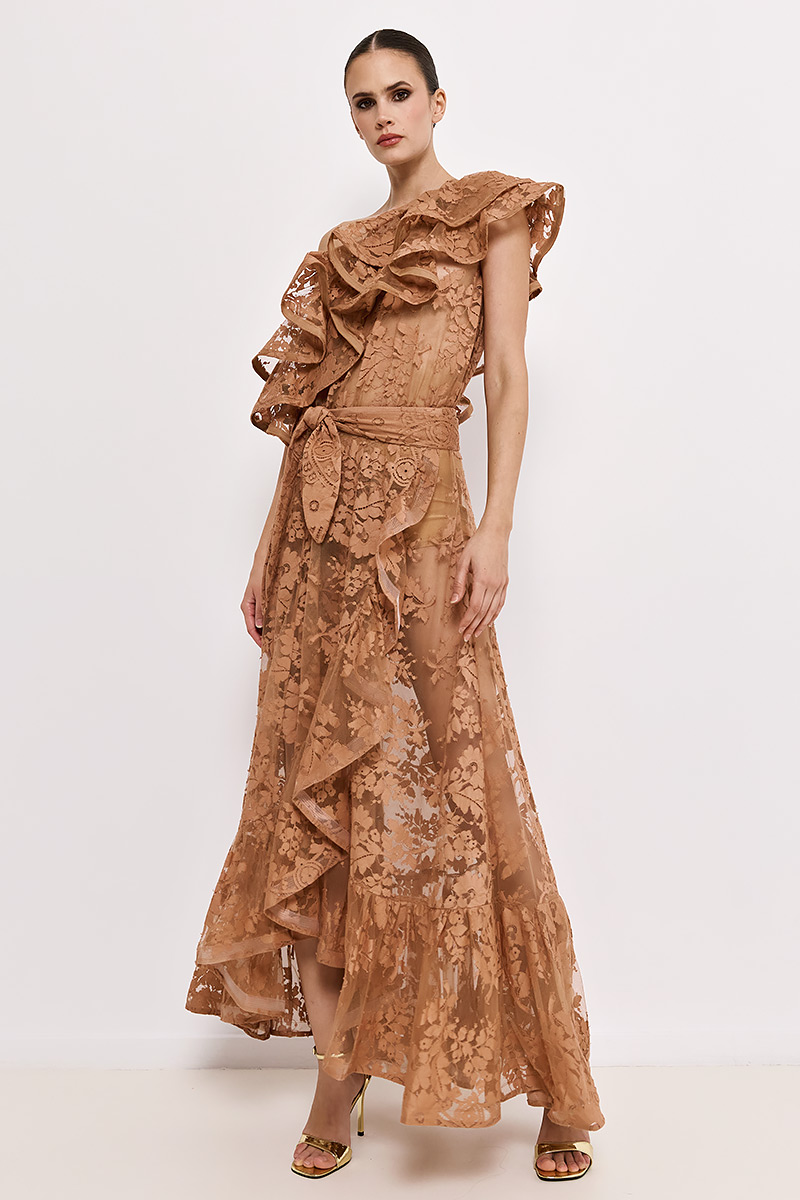 ΜΑXI SKIRT WITH EMBROIDERY