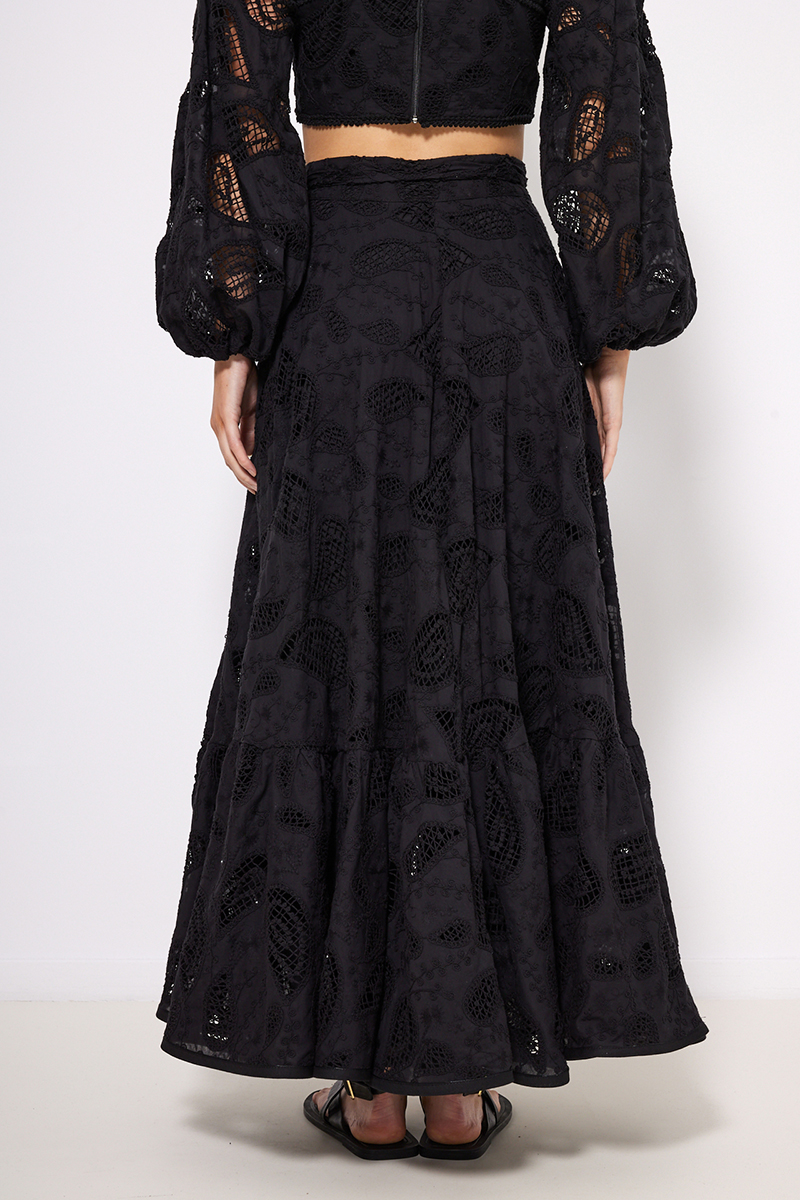 MIDI BRODERIE SKIRT