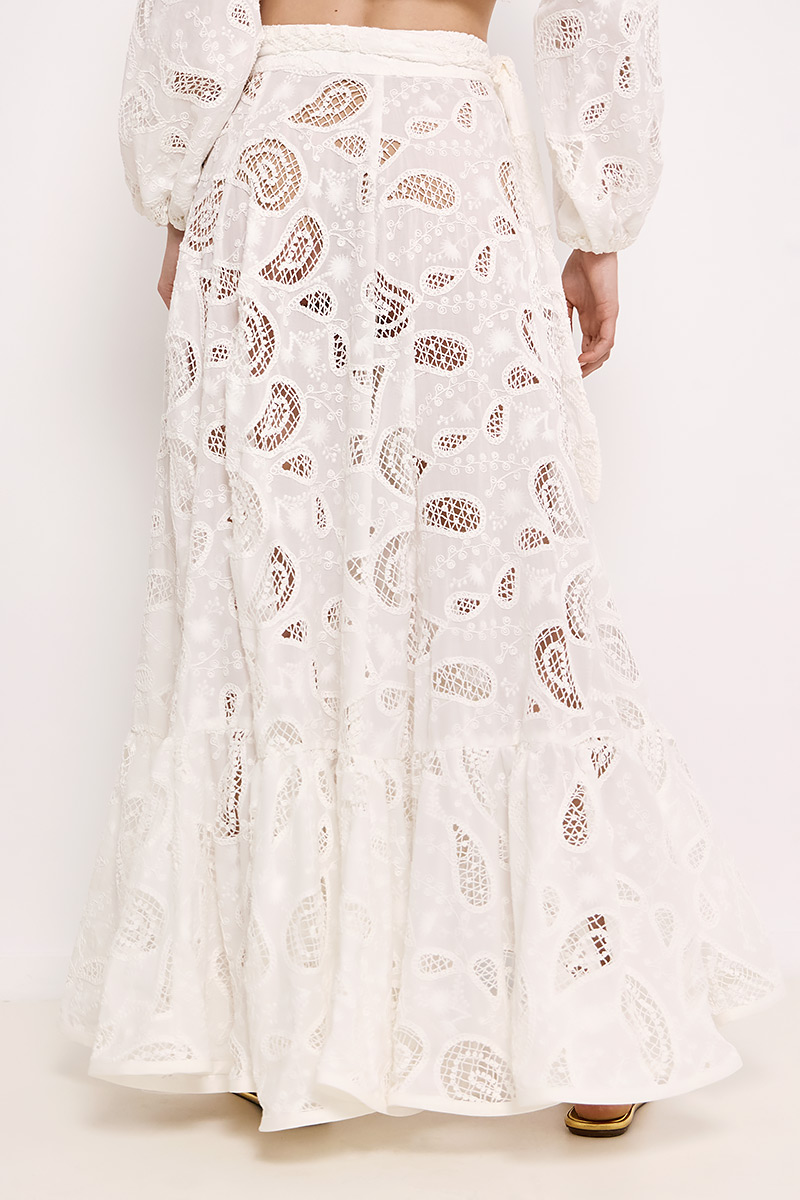 MIDI BRODERIE SKIRT